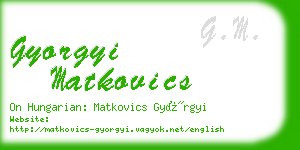 gyorgyi matkovics business card